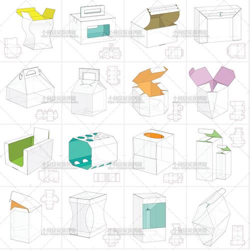 纸箱产品包装刀模图模板礼盒纸盒子折叠平面图展开图矢量设计素材